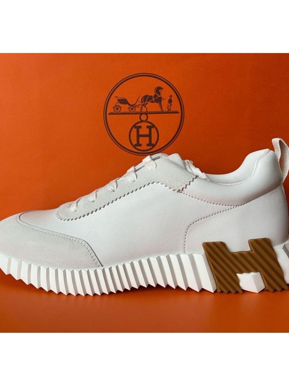 White Leather Low-Top Sneaker